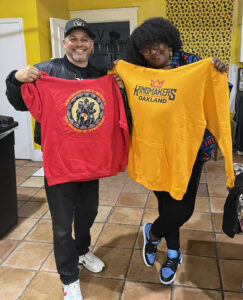 Artist Michelle Browder and COE Chris Chatmon